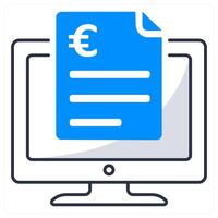 Digital Contract and agreement icon concept vector