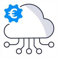 Saas and software icon concept vector