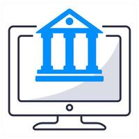 Digital Banking and finance icon concept vector