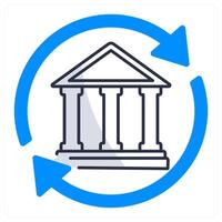 Bank Transfer and money icon concept vector