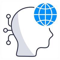 Digital Native and technology icon concept vector