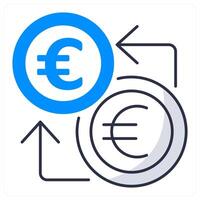 Money Exchange and currency icon concept vector
