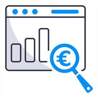 Financial Data Analytics icon concept vector