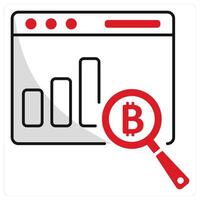 Financial Data Analytics icon concept vector