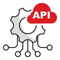API and software icon concept vector