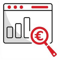Financial Data Analytics icon concept vector