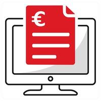Digital Contract and agreement icon concept vector