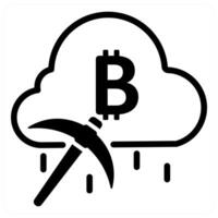 Cloud Mining and mining icon concept vector
