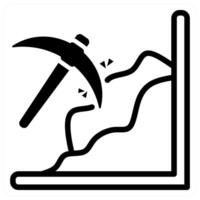 Mining and excavation icon concept vector