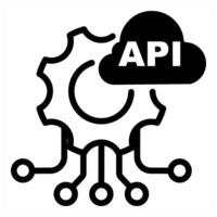 API and software icon concept vector