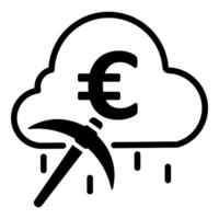 Cloud Mining and crypto currency icon concept vector