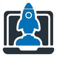 Startup and launch icon concept vector