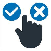 Decision and choice icon concept vector