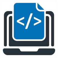Web Development and database icon concept vector