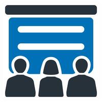 Training and seminar icon concept vector