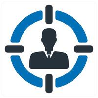 Target Customer and consumer icon concept vector
