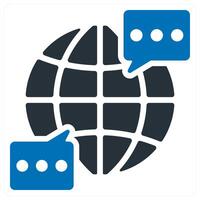 Global Communication and network icon concept vector
