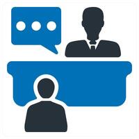 Interview and job icon concept vector