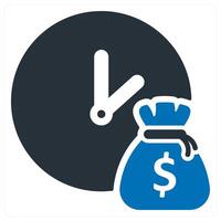 Time Is Money icon concept vector