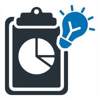 Creative Report and insight icon concept vector