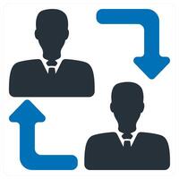 Employee Change and movement icon concept vector