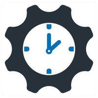 Time Setting and clock icon concept vector