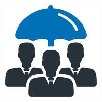 Employee Insurance and coverage icon concept vector