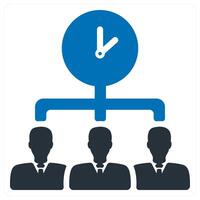 Time Sharing and collaboration icon concept vector