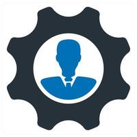 Employee Management and training icon concept vector