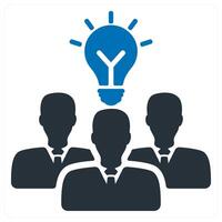 Teamwork Solution and strategy icon concept vector