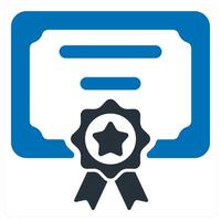 Certificate and award icon concept vector
