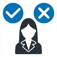 Decision Making Confusion icon concept vector