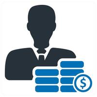 Earning and income icon concept vector