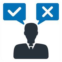 Decision and choice icon concept vector