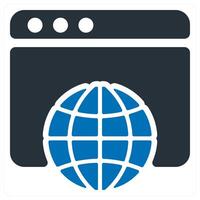 Web Browser and internet icon concept vector