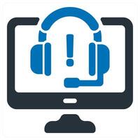 Online Support and help icon concept vector
