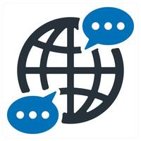 Global Communication and network icon concept vector