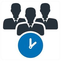 Meeting Time and schedule icon concept vector