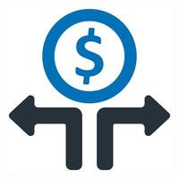 Money Decision and finance icon concept vector