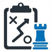 Tactics and strategy icon concept vector