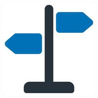 Direction Sign and pointer icon concept vector