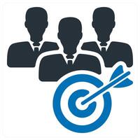Teamwork Goal and collaboration icon concept vector