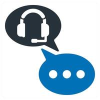 Helpline Talk and assistance icon concept vector
