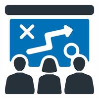 Presenting Tactics and strategy icon concept vector