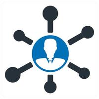 Business Network and networking icon concept vector