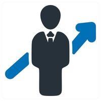 Career Growth and advancement icon concept vector