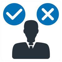 Decision Making Confusion icon concept vector
