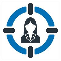 Target Customer and consumer icon concept vector