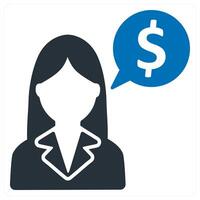 Financial Expert and advisor icon concept vector