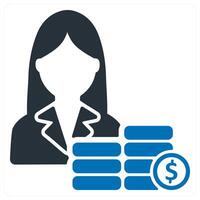 Earning and income icon concept vector